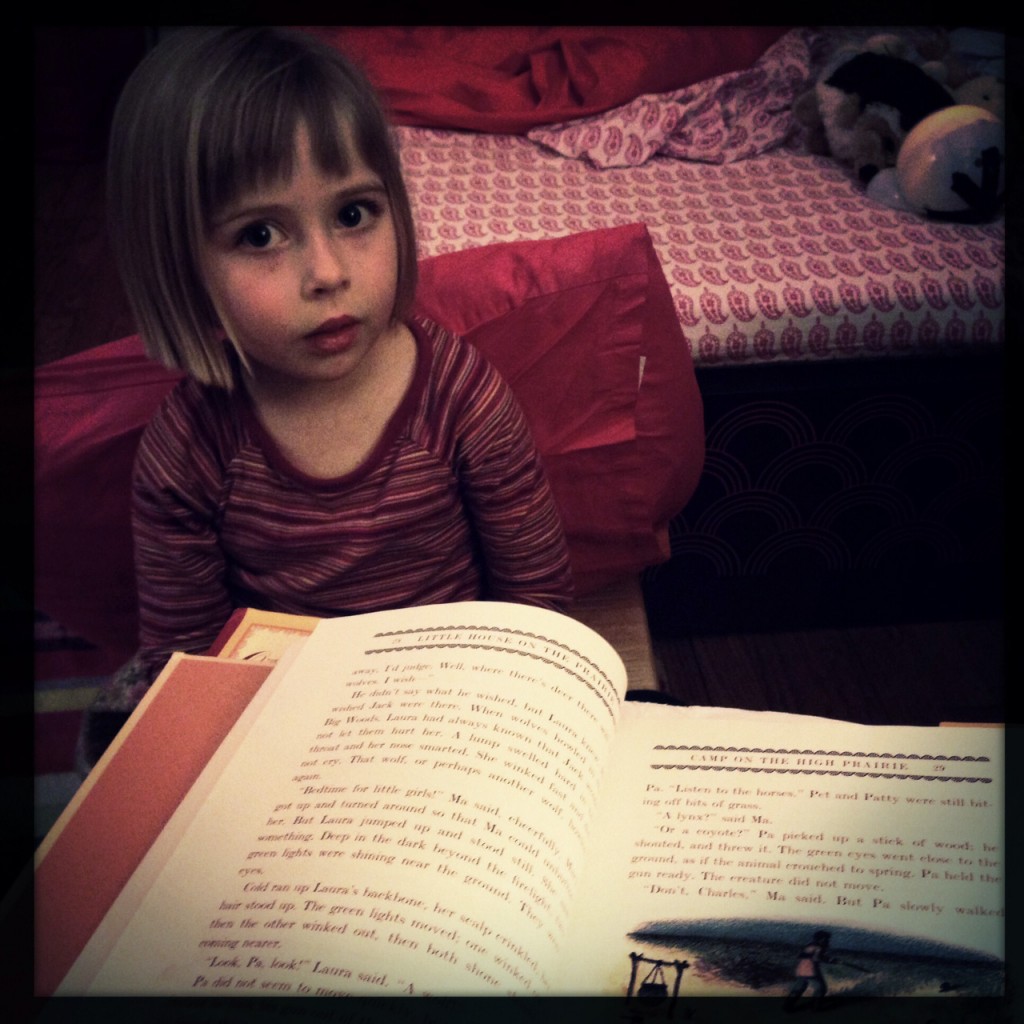 Reading Little house on the Prairie